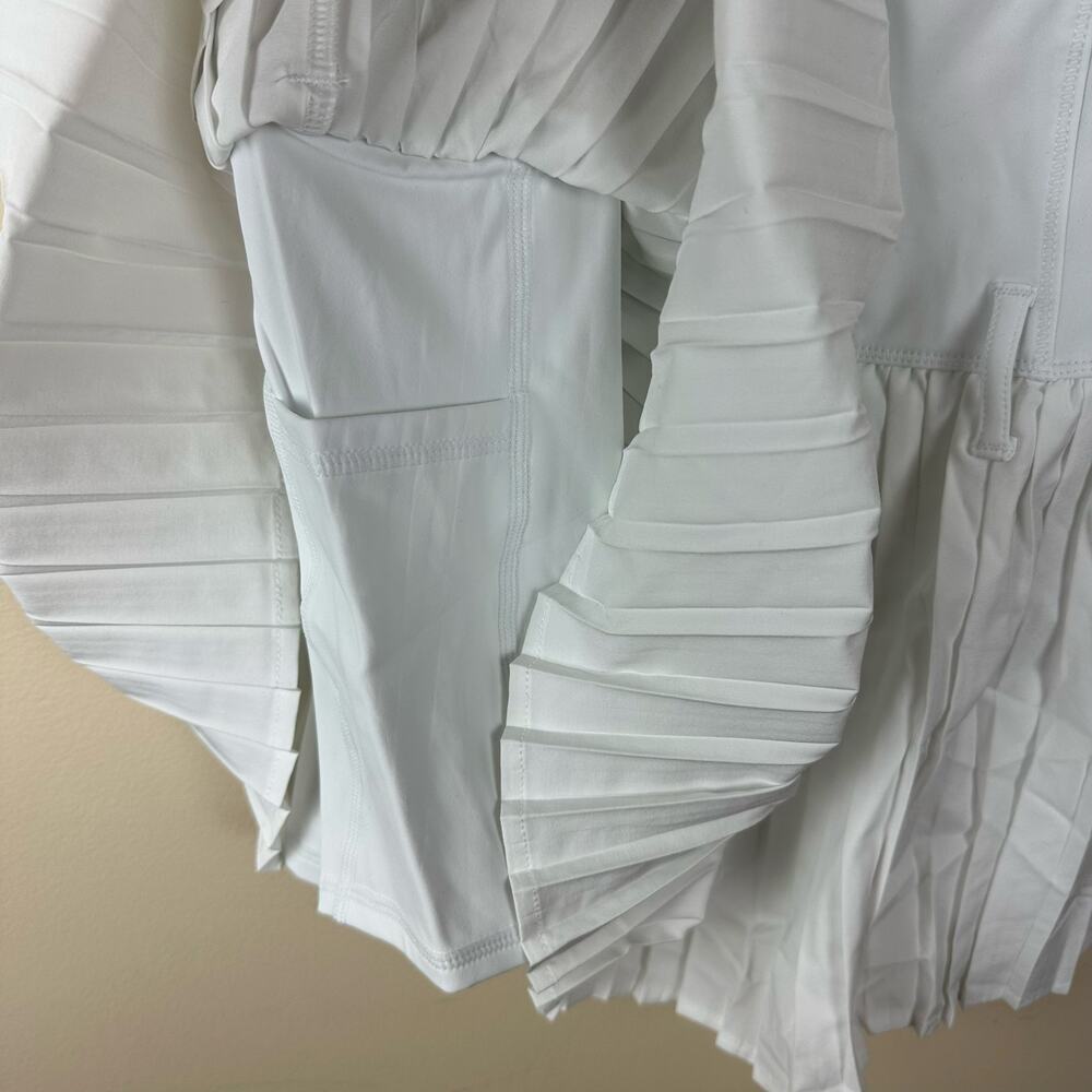 Halara Tennis Dress Womens Large White Pleated Active NWT Sport Golf Pickleball - Picture 7 of 11